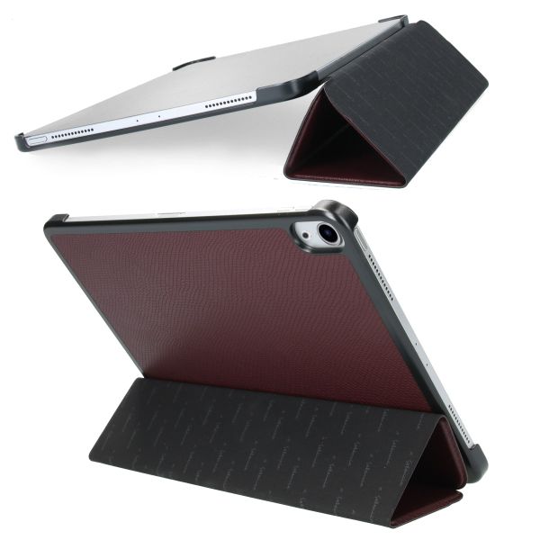 Selencia Kesia Slang Trifold Bookcase iPad Air 11 inch (2024) M2 / Air 5 (2022) / Air 4 (2020) - Donkerrood