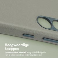 Accezz MagSafe Leather Backcover Samsung Galaxy S25 - Light Grey