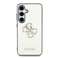 Guess 4G Metal Logo Saffiano Backcover Samsung Galaxy S25 - Beige