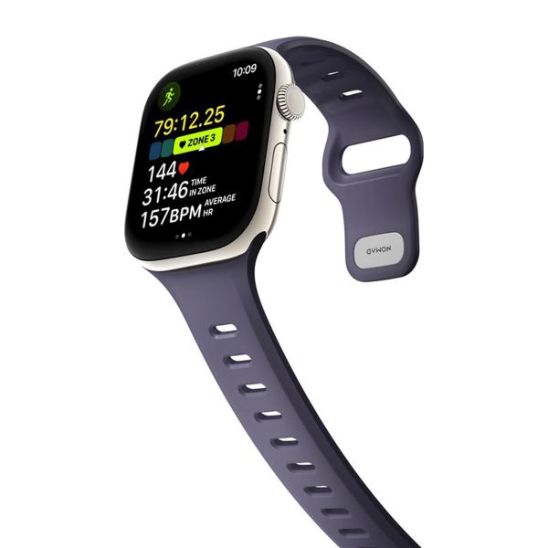 Nomad Tempo siliconen band Apple Watch Series 1 - 9 / SE (38/40/41 mm) | Series 10 / 11 (42 mm) - Purple