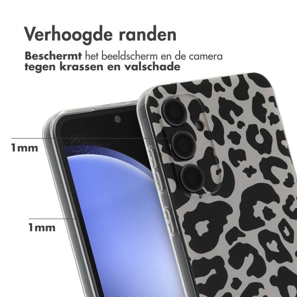 imoshion Design hoesje Samsung Galaxy S23 FE - Leopard Transparent