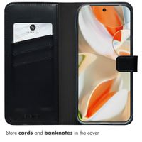 Selencia Genuine Leather Book Case Google Pixel 10 Pro XL - Black