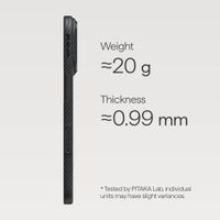 Pitaka Ultra Slim Backcover Apple iPhone 17 Pro - Zwart