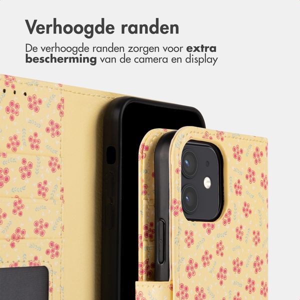 imoshion Design Bookcase Apple iPhone 12 (Pro) - Sunny Yellow Petite Flowers