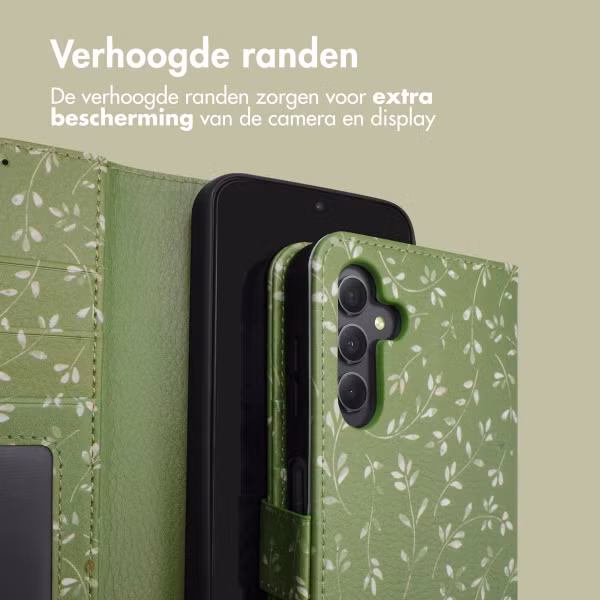 imoshion Design Bookcase Samsung Galaxy A34 (5G) - Green Flowers