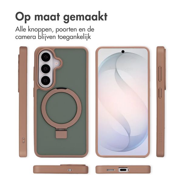Accezz Ring Stand Backcover met MagSafe Samsung Galaxy S26 - Bruin