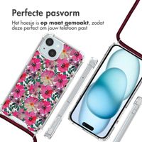 imoshion Design hoesje met koord iPhone 15 - Flower Water