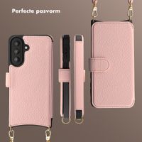 Selencia Riva Bookcase met MagSafe en Koord Samsung Galaxy A57 (5G) - Old Pink