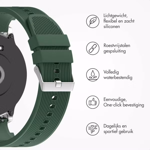 imoshion Siliconen bandje voor de OnePlus Watch 3 / 2 / 2R / Oppo Watch X2 / X - Donkergroen