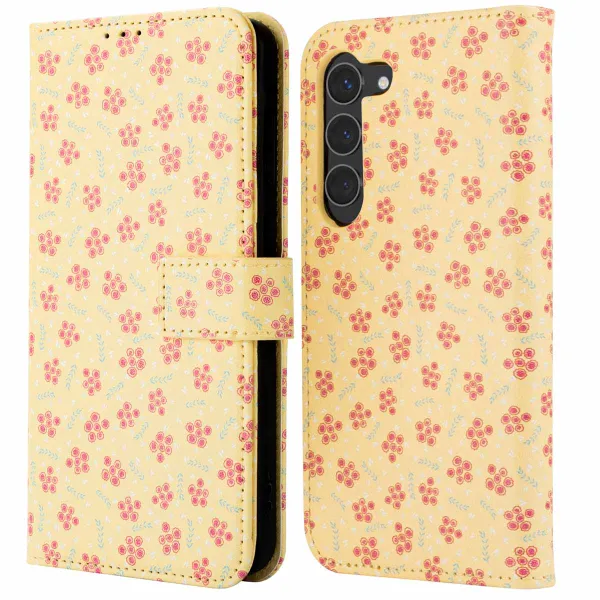 imoshion Design Bookcase Samsung Galaxy S23 - Sunny Yellow Petite Flowers