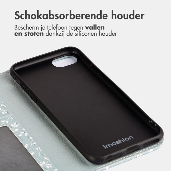 imoshion Design Bookcase Apple iPhone 17e / 16e - Smoke Green Flowers