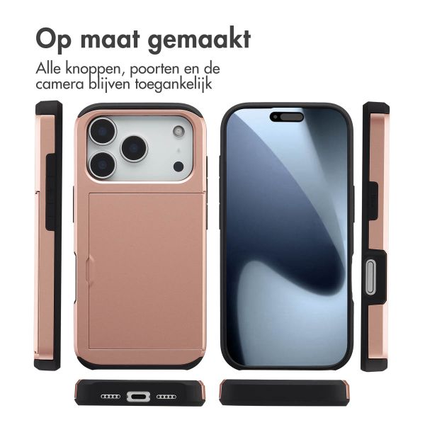 imoshion Backcover met pasjeshouder Apple iPhone 17 Pro - Rosé Goud