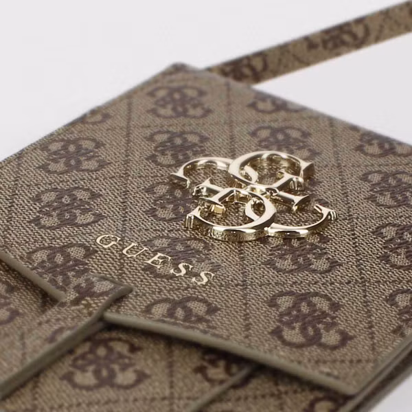 Guess Crossbody Telefoontasje - Smartphone schoudertasje met riem 4G Logo - Bruin