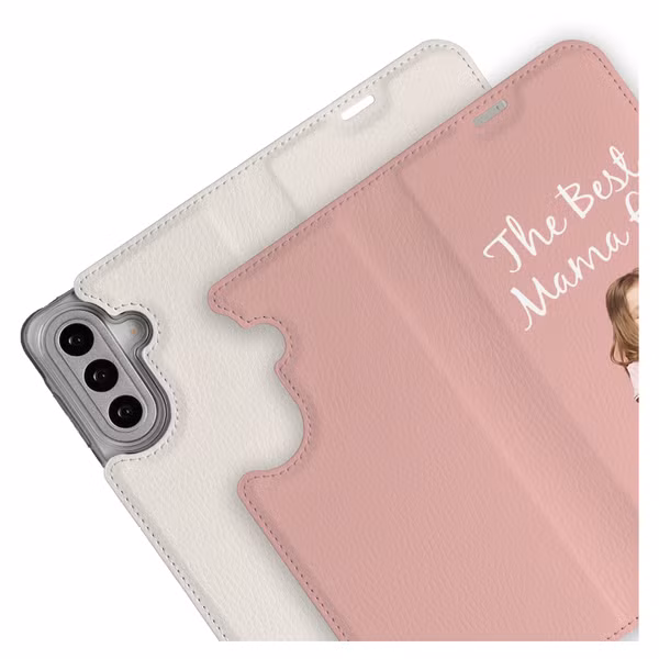 Ontwerp je eigen Compact gel bookcase hoes Samsung Galaxy A57 (5G) - Wit