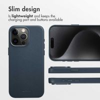 Accezz Leather Back Cover with MagSafe Apple iPhone 15 Pro Max - Nightfall Blue