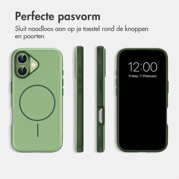 imoshion Color Backcover met Thin MagSafe Ring Apple iPhone 16 - Donkergroen