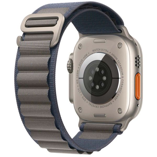 WiWu Alpine nylonband Apple Watch Series 1 t/m 11 / SE / Ultra (44/45/46/49 mm) - Blauw