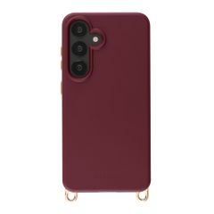 Selencia Rivièra MagSafe Backcover met afneembare haakjes Samsung Galaxy S25 / S24 - Bold Burgundy