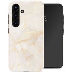 Selencia Vivid Backcover Samsung Galaxy S25 - Golden Beige Marble