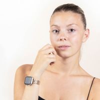 Selencia Slim Steel schakelbandje Apple Watch Series 1 t/m 9 / SE (38/40/41 mm) | Series 10 (42 mm) - Rosé goud