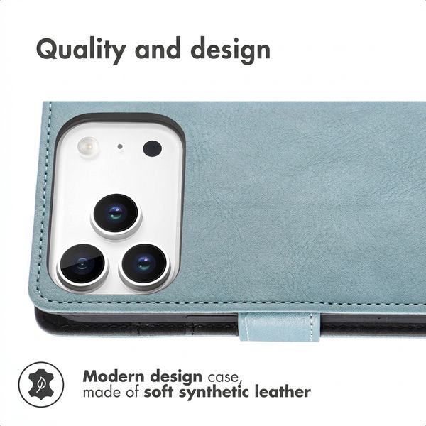 imoshion Luxury Wallet Case Apple iPhone 18 Pro Max / 17 Pro Max - Light Blue