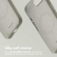 Accezz Leather Back Cover with MagSafe Apple iPhone 17e / 16e - Light Grey
