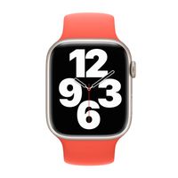 Apple Siliconen solobandje Apple Watch Series 1 - 9 / SE (38/40/41 mm) | Series 10 / 11 (42 mm) - Maat 4 - Nectarine