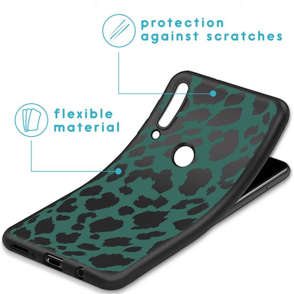 imoshion Design hoesje Huawei P30 Lite - Luipaard - Groen / Zwart