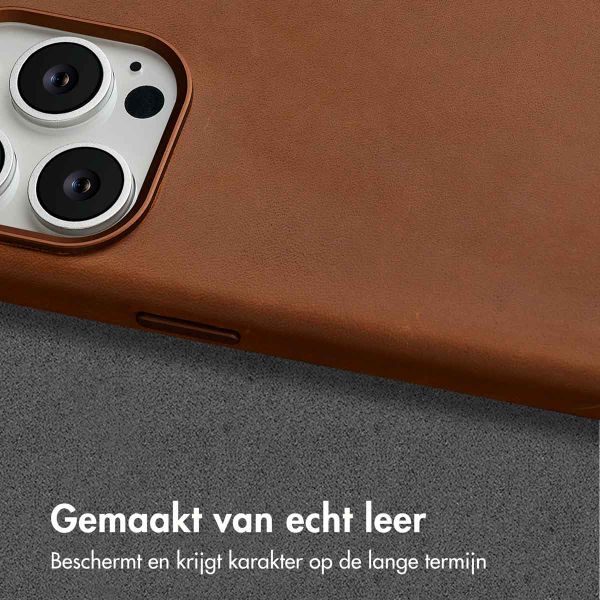 Accezz Vintage Leather Magsafe Backcover Apple iPhone 15 Pro Max - Tabacco Cognac