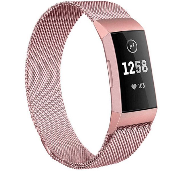 imoshion Milanees Watch bandje Fitbit Charge 3 / 4 - Rosé Goud