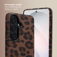 Selencia Sabi Backcover Panterprint met MagSafe Samsung Galaxy S26 - Mocha Brown