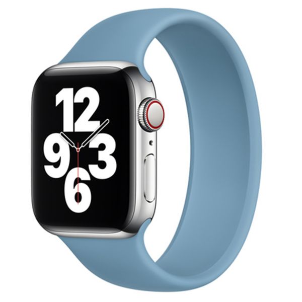 Apple Siliconen solobandje Apple Watch | 38/40/41/42 mm - Maat 8 - Northern Blue