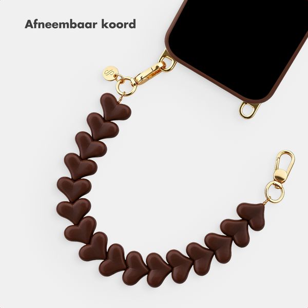 Selencia Lova Hartjes Polskoord - Chocolate Brown