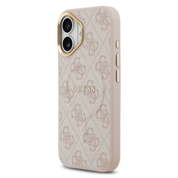 Guess Classic 4G Logo Backcover met MagSafe Apple iPhone 17 - Roze