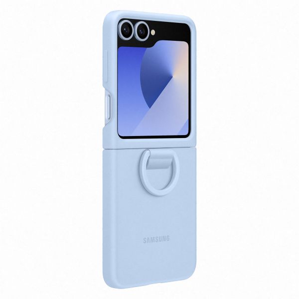 Samsung Originele Silicone Cover Ring Samsung Galaxy Z Flip 6 / Flip 7 FE - Blue