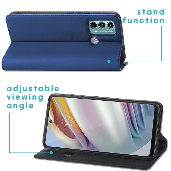 imoshion Slim Folio Bookcase Motorola Moto G60 - Donkerblauw