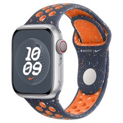 Apple Nike Sport Band Apple Watch Series 1 t/m 9 / SE (38/40/41 mm) | Series 10 / 11 (42 mm) - Maat S/M - Blue Flame