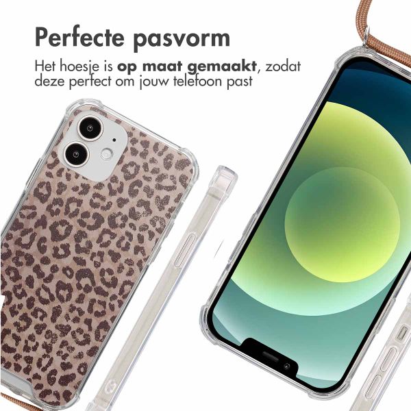 imoshion Design hoesje met koord Apple iPhone 12 (Pro) - Leopard Mood