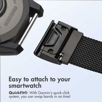 imoshion QuickFit® Milanese Band - Garmin 20 mm Connector - Size L/XL - Black