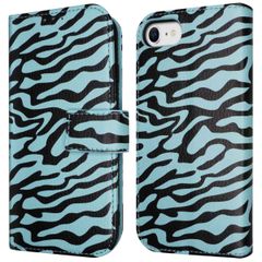 imoshion Design Bookcase Apple iPhone SE (2022 / 2020) / 8 / 7 / 6(s) - Black Blue Stripes