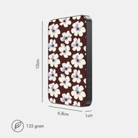 Selencia Vivid Powerbank 5.000 mAh - Draadloze Powerbank - Geschikt voor MagSafe en Qi - Black / Choco Flower Pop