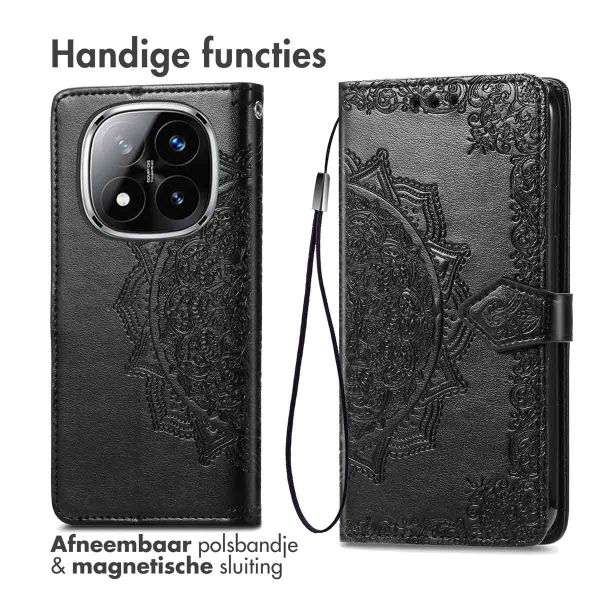 imoshion Mandala Bookcase Xiaomi Redmi Note 14 Pro (5G) - Zwart