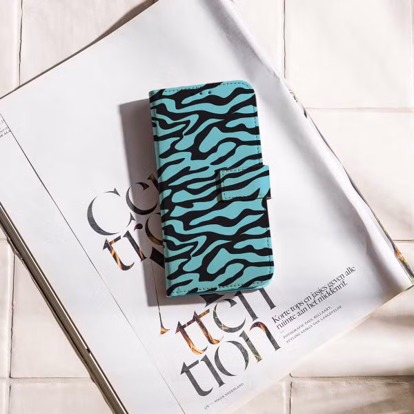 imoshion Design Bookcase Apple iPhone 11 - Black Blue Stripes