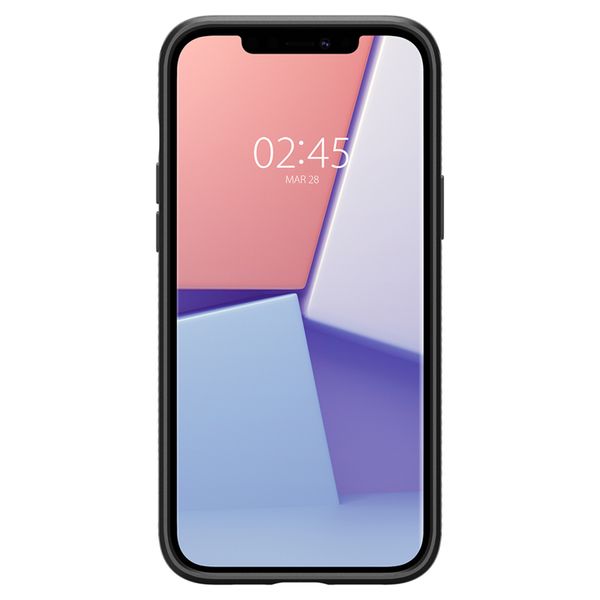 Spigen Liquid Air Backcover iPhone 12 Pro Max - Zwart