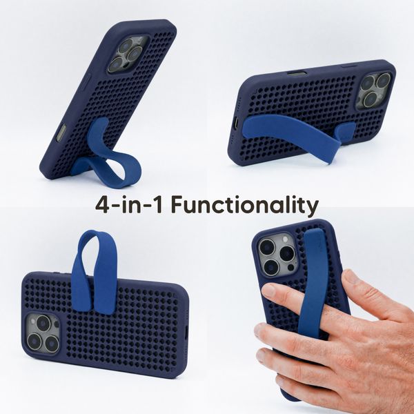 Callbuddy Hoesje met Strap Apple iPhone 16 Pro Max - Deep Marine