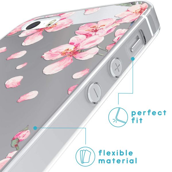 imoshion Design hoesje iPhone 5 / 5s / SE - Bloem - Roze