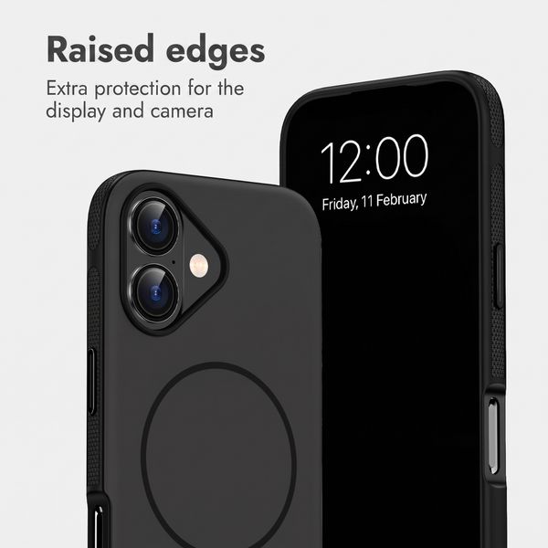 imoshion Colour Back Cover with Thin MagSafe Ring Apple iPhone 16 - Black