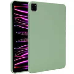 Accezz Liquid Silicone Backcover met penhouder Apple iPad Pro 11 (2022 / 2021 / 2020 / 2018) - Lichtgroen