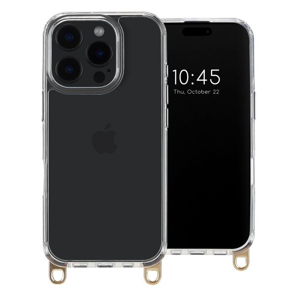 Selencia Backcover met afneembare haakjes Apple iPhone 16 Pro - Transparant