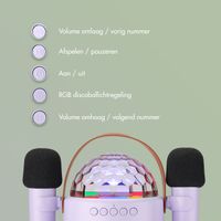 imoshion Sing & Shine Karaoke set - Speaker en 2 Microfoons - Lavender Lilac